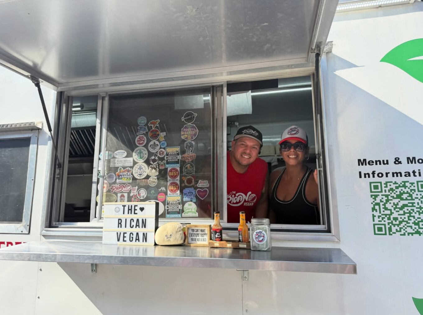 Aria and Josh serving together from The Rican Vegan®